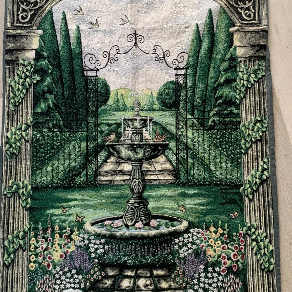 EUROPEAN GARDEN WALLHANGING TAPESTRY‎ BY VICKY HOWARD